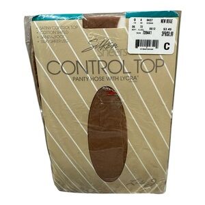 Vintage Dress Barn Lise J Silken Sheer Control Top Pantyhose New Beige Size C